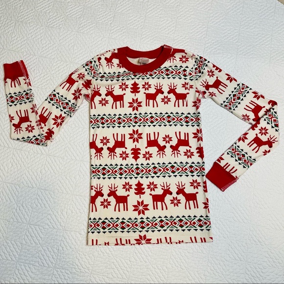 Hanna Andersson - Long John Pajama Set in Dear Deer 12 - Picture 3 of 11
